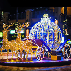 Center Commercial Nouveau Élégant À La Mode Décoration Animaux Cerf Renne 3d led de rue de noël en plein - Product Image 1