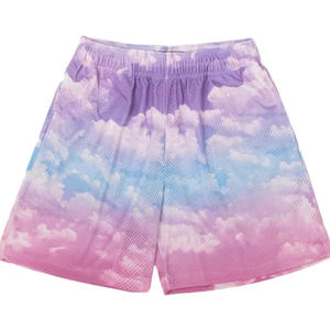 Shorts de sport pour hommes tendance, sérigraphie, écologiques, respirants, nylon/coton/spandex, longueur genou, séchage rapide - Product Image 2