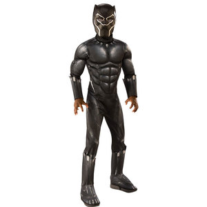 Costume de guerrier Panthère Noire pour enfant, combinaison pour fête, spectacle, costume Avengers, garçon, Panthère Noire - Product Image 1