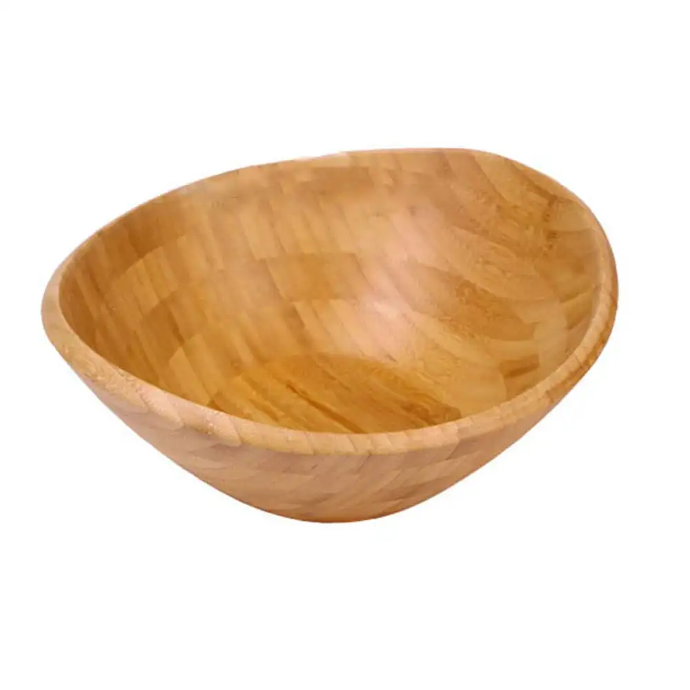 Оптовая продажа, многофункциональная индивидуализированная миска для салата из натурального бамбука