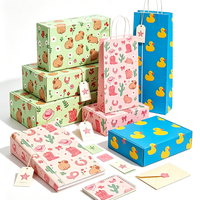 Papier cadeau en papier d'art recyclable sur mesure, en gros, avec revêtement en silicone, fourniture en vrac directe d'usine