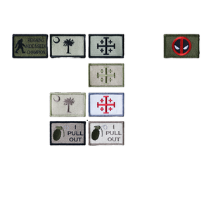 Parche Bordado Ecológico de Tela Táctica, Bandera Pirata 1776 con Diseño Patriótico 100% Bordado, Cierre de Gancho y Bucle - Product Image 1