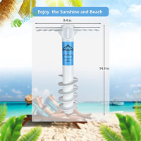 Support de parasol robuste YumuQ, ancre de parasol de plage avec 5 vis en spirale