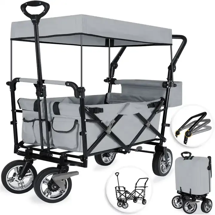 Opvouwbare Wagon Cargo Trolley Opvouwbare Utility Trolley Opvouwbare Opvouwbare Trolley Push Pull Utility Wagon