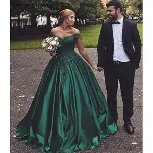 Vestidos de casamento elegantes, vestidos verdes bonitos para mulheres