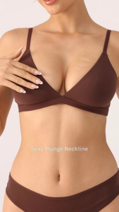 Oferta Especial: Lencería Sexy para Mujer con Cuello en V, Soporte Cómodo, Efecto Push-up, Sin Costuras, OEM, Copa Suave Sin Relleno, Bralette Triangular Invisível - Product Image 6