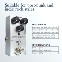 Pédale de guitare électrique OEM avec retard de surcharge de distorsion Chorus Réduction du bruit Effets de vente au détail directs d'usine pour amplificateur de basse