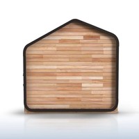 Cabina de Sauna Exterior de Madera Natural con Diseño Moderno, Ventanas de Vidrio Negro para Privacidad, 1 Año de Garantía, Compatible con OEM, Venta al Por Mayor