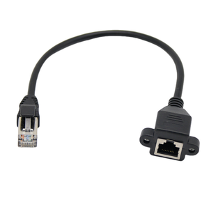 Copper Pins Pass Female Chassis Panel Mount Sockets Ethernet <b>RJ45</b> Connector Waterproof 8P8C Network <b>Cable</b> - Product Image 4