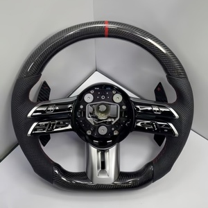 Volant en fibre de carbone forgé personnalisé pour <span class=keywords><strong>Mercedes</strong></span> Benz <span class=keywords><strong>AMG</strong></span> GT G63 W213 W223 W206 W205 W204 A45 GLA45 E63 G65 X290 - Product Image 5