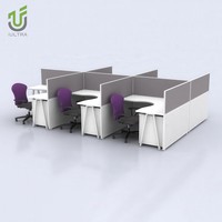 IULTRA Postes de travail modulaires en L modernes pour bureaux ouverts, cloisons de séparation, zones collaboratives durables
