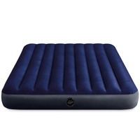 INTEX 64765 Aufblasbares Bett für Zwei Personen mit 2 Kissen, Blaues Tragbares Luftbett für Camping