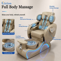 Fauteuil de pédicure électrique de luxe sans tuyauterie avec fonction massage pour salon de manucure