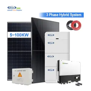 EITAI सर्वाधिक अनुकूल घरेलू उपयोग के लिए 10Kw 20Kw हाइब्रिड 3फ़ेज़ सौर ऊर्जा प्रणाली उच्च वोल्टेज लिथियम बैटरी के साथ