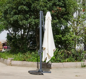 Aluminio redondo cuadrado Deluxe Roma Offset paraguas al aire libre colgante paraguas voladizo Patio sombrilla paraguas - Product Image 2