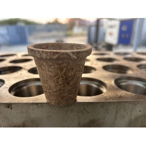 Rustic 50 ml Organic Bran Fiber Teacup Compostable Tableware <b>for</b> Conscious Living Outdoor Entertaining and Plastic-Free Kitchens - Product Image 2