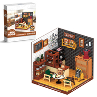 Kit de construction de maison de café miniature DIY, ensemble de blocs de construction, puzzle 3D avec outils de café détaillés, décoration de bureau créative, cadeau pour les amateurs