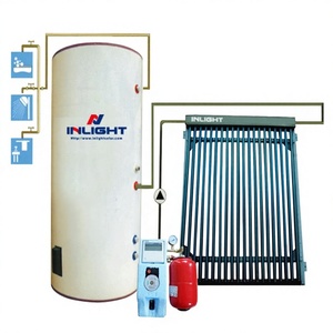 Chauffe-eau <span class=keywords><strong>solaire</strong></span> <span class=keywords><strong>hybride</strong></span> pressurisé avec alimentation électrique de secours et collecteur à caloducs - Product Image 1
