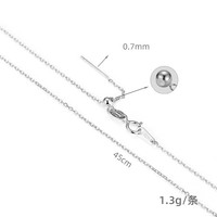 Collier de chaîne de câble fin S925 chaîne en argent Sterling perle réglable boîte universelle chaîne colliers bijoux à bricoler soi-même accessoire