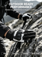 Gants de moto en cuir pour hommes - ignifuges, compatibles écran tactile, respirants, en maille, imperméables, pour le cyclisme et les sports