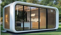 Maison Capsule Spatiale de 20 pieds, Cabine Apple, Chambre d'Hôtel Préfabriquée de Luxe, Villa Modulaire Mobile pour Complexe Touristique Écologique