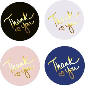 Etichette Adesive Rotonde Personalizzate con Logo Stampato, Sigillo di Ringraziamento con Stampa in Oro <span class=keywords><strong>per</strong></span> Imballaggi - Product Image 3