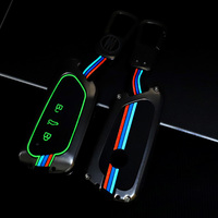 Funda Protectora para Llaves de Coche de Aleación de Zinc y Gel de Sílice para Volkswagen Golf 8 Lamando Id4x Skoda Crozz T0URAN VW, Llavero, Bolsa para Llaves