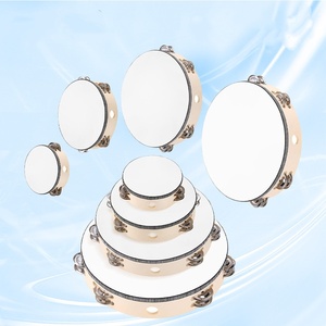 Tambourins à percussion pour adultes, 10 pouces, pour la danse chrétienne en église, avec double rangée de grelots, pour la prière et les fêtes - Product Image 5