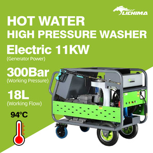 LICHIMA Nettoyeur Haute <span class=keywords><strong>Pression</strong></span> Commercial à <span class=keywords><strong>Eau</strong></span> <span class=keywords><strong>Chaude</strong></span> 300 Bar 4000 PSI avec Moteur Diesel pour Voitures - Product Image 2