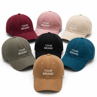 Casquette de baseball en velours côtelé à 6 panneaux avec logo personnalisé pour activités promotionnelles, équipes sportives, marques d'entreprise, esthétique vintage