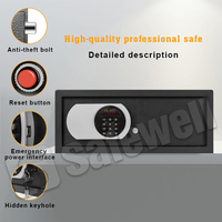 Caja Fuerte Electrónica Digital Comercial con LED Safewell H0301M, la Más Vendida, Caja de Seguridad para Habitaciones de Hotel, RJ1540 para el Hogar y Hoteles