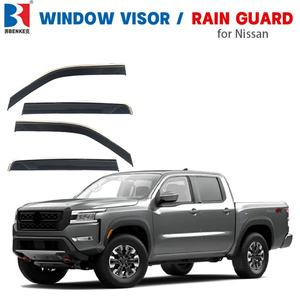 Déflecteurs de vent et pare-pluie pour vitres de voiture, ensemble premium pour Nissan Frontier 2022-2024, pour protection et confort - Product Image 1