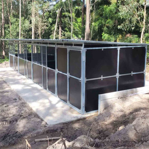 Establos para Caballos de Metal Galvanizado en Caliente, 2.5 x 4 m, Establos Portátiles para Caballos al Aire Libre con Tubos de Acero y Techo de Bambú - Product Image 6
