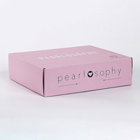 Boîte cadeau pliable rose avec logo de lettre personnalisé avec souffle de fille, emballage de boîte-cadeau d'anniversaire