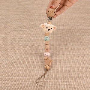 Clip para chupete de gel de sílice de color sólido transfronterizo con nombre, soporte seguro para juguetes con forma de animal, clip personalizado para chupete - Product Image 6
