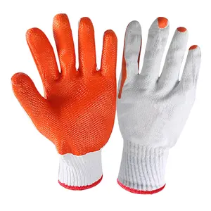 GR4018 Gants de travail tout usage double couleur en latex naturel avec revêtement en coton