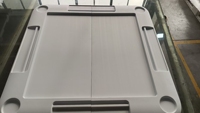Table de jeu de dominos d'extérieur moderne de luxe blanche, durable et imperméable, en plastique HM FURNITURE HM-F86