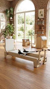 <span class=keywords><strong>Reformer</strong></span> de <span class=keywords><strong>Pilates</strong></span> Plegable Multifuncional de Aluminio Tmax, Utilizado para Fisicoculturismo - Product Image 3