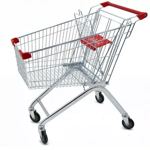 Chariot en acier de chariot à provisions de supermarché d'épicerie des meilleurs prix avec le logo de client - Product Image 1
