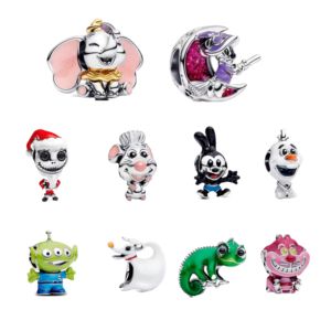 <span class=keywords><strong>Pendentif</strong></span> en argent S925 Pan Family, motifs Stitch, croix, casque, lune, crâne, perles crâne, accessoires DIY - Product Image 1