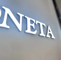 Letras de Canal LED 3D Personalizadas de Acero Inoxidable, Letreros Acrílicos de Alta Luminosidad con Iluminación Frontal para Centros Comerciales, Tiendas y Paredes Exteriores
