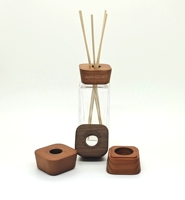 Capuchon à vis en bois écologique et économique de 100 ml, personnalisable avec logo et taille, pour flacons de parfum et diffuseurs, décoration intérieure