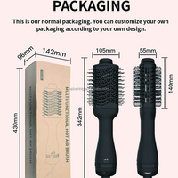 Ulelay-Outil de coiffure électrique ionique 4 en 1, fer à lisser, brosse à air chaud, sèche-cheveux, 3 réglages de chaleur, noir, hôtel, extérieur
