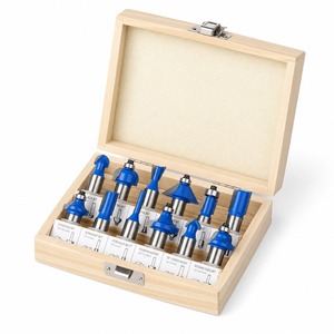Jeu de 12 fraises à bois en carbure de tungstène TCT pour le travail du bois - Product Image 1
