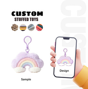 Porte-clés en peluche <span class=keywords><strong>guitare</strong></span> personnalisé à partir de dessin, marque privée, tissu doux, coton PP, certifié CE, 10 cm, MOQ 100 pièces - Product Image 3