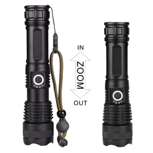 Lampe <span class=keywords><strong>torche</strong></span> en alliage d'aluminium 20W XHP50, <span class=keywords><strong>longue</strong></span> <span class=keywords><strong>portée</strong></span>, puissante, LED haute puissance, <span class=keywords><strong>rechargeable</strong></span>, étanche, tactique - Product Image 2