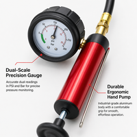 Kit de testeur de pression de radiateur universel professionnel 14 pièces, détecteur de fuite du système de refroidissement du moteur, outil de diagnostic de réparation automobile
