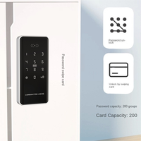 Serrure électronique sécurisée à code, en alliage AL-Mg, dorée/argentée/noire, pour casier, maison, appartement, bureau, salle de sport - Serrure contrôlée par l'application TTLOCK