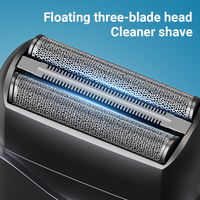 Clipclean Rasoir Électrique Portable Mini pour Hommes Tondeuse à Barbe Batterie au Lithium Affichage LED Recharge USB
