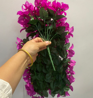 Nouvelle Collection 2026 : Branche de Bougainvillier Artificielle à 12 Branches, Fleurs en Soie pour Décoration de Plafond